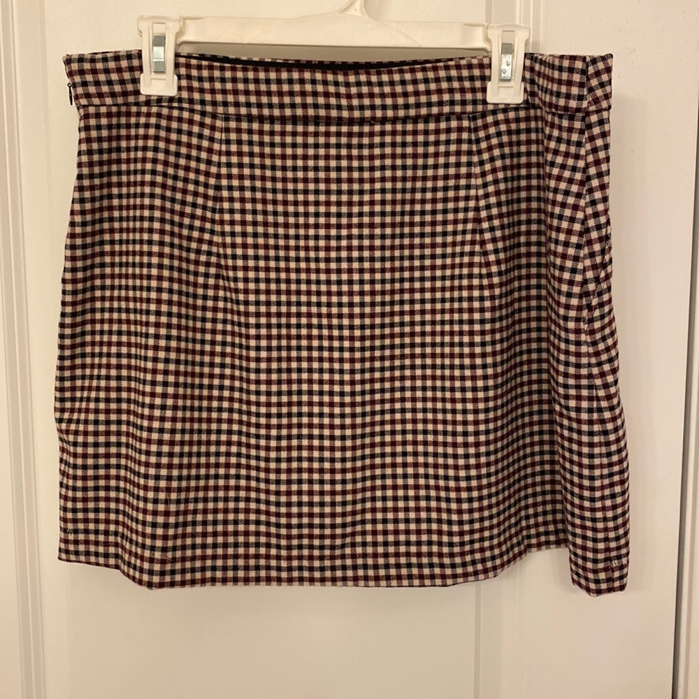Abercrombie & Fitch Checkered Menswear Skirt